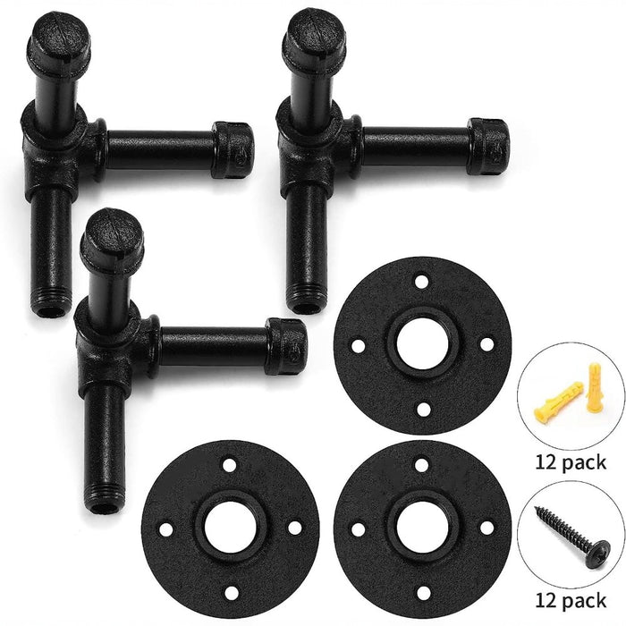Industrial Pipe V Type Coat Hook- 3 Pcs