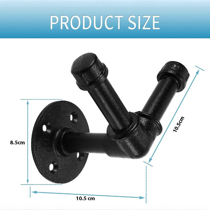 Industrial Pipe V Type Coat Hook- 3 Pcs
