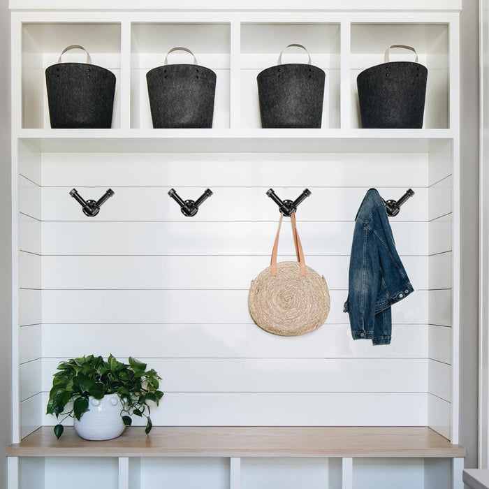 Industrial Pipe V Type Coat Hook- 3 Pcs