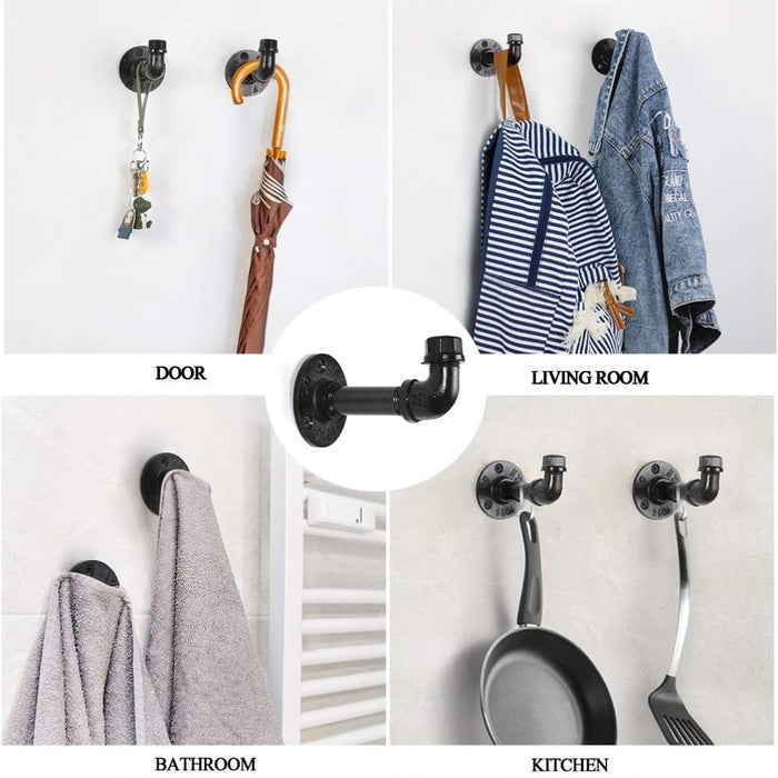 Industrial Pipe Towel Hooks-3 Pcs