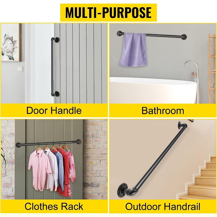 Industrial Pipe Stair Handrail