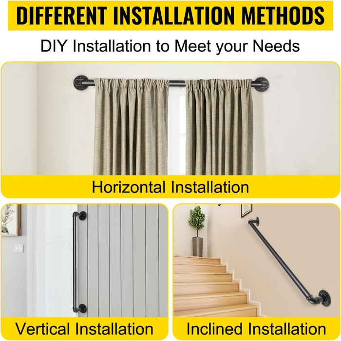 Industrial Pipe Stair Handrail