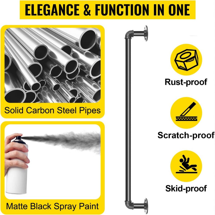 Industrial Pipe Stair Handrail