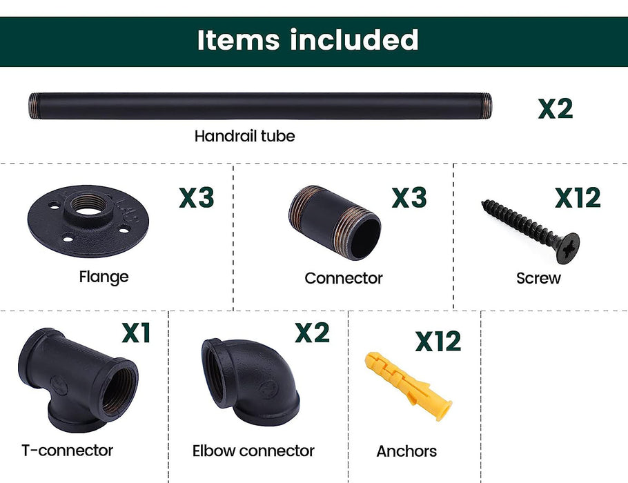 Industrial Pipe Stair Handrail