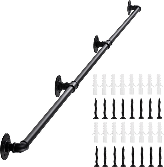 Industrial Pipe Stair Handrail