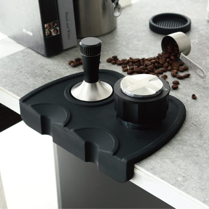 Espresso Knock Box and Coffee Tamper Mat