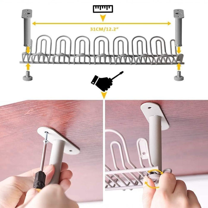 Under Desk Cable Management Organizer Tray 36cm