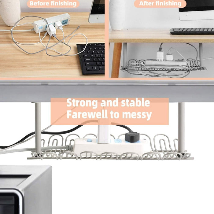 Under Desk Cable Management Organizer Tray 36cm