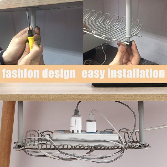 Under Desk Cable Management Organizer Tray 36cm