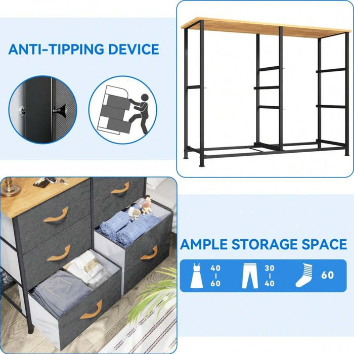 Drawers Steel Frame Fabric Storage Chest