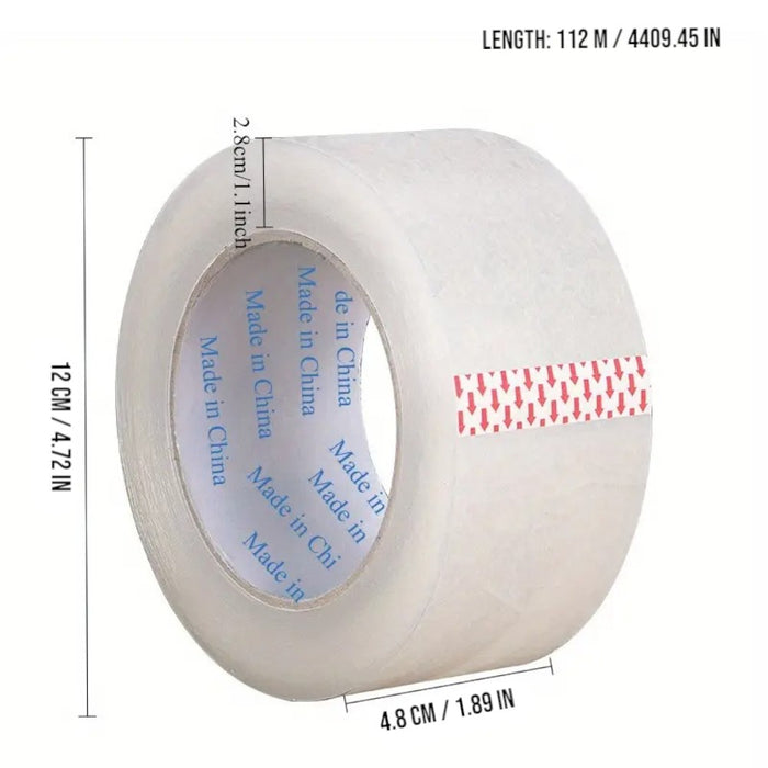 Packing Sealing Tape 112m Roll 6 Pack - Transparent