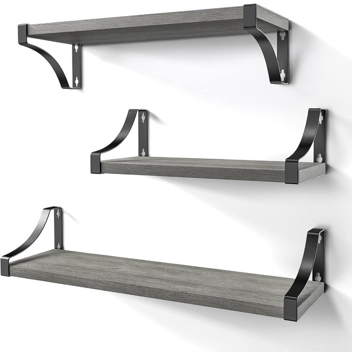 Floating Shelves Wall Mounted Set of 3