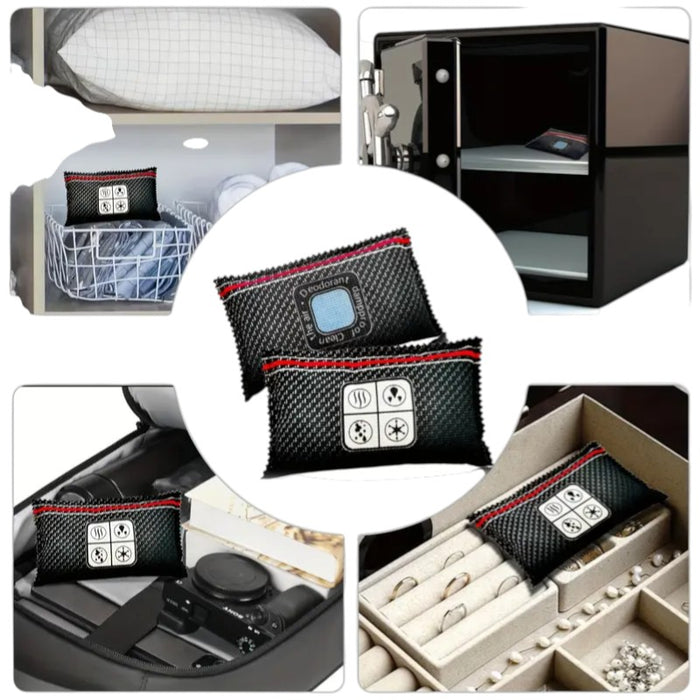 Reusable Dehumidifier Bags with Humidity Indicator Moisture Absorber- 2 Pack