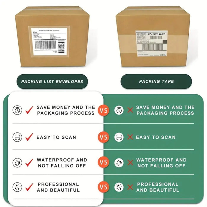 Self-adhesive Packing List Envelopes 8 × 12 cm -200 pcs