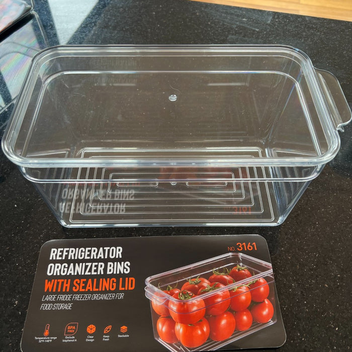 Refrigerator Organizer Bins with Lids-4Pack