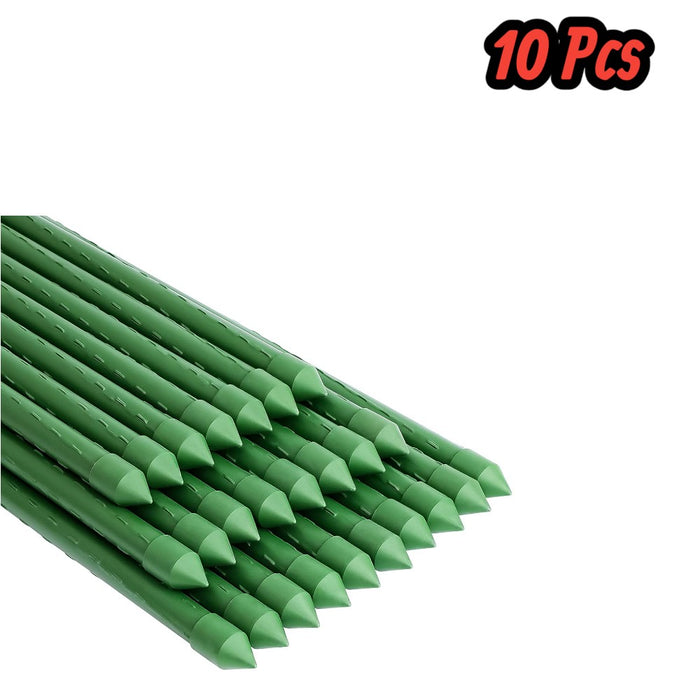 Plastic Coated Metal Garden Stakes- 10pcs