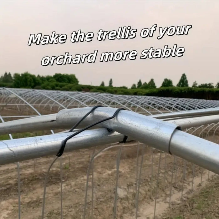 16mm Steel Wire Garden Stakes Plant Support Clips-50pcs