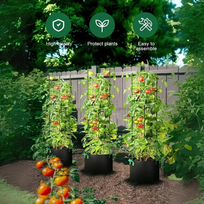 16MM Garden Tomato Cage Garden Plant Stakes-3Pack