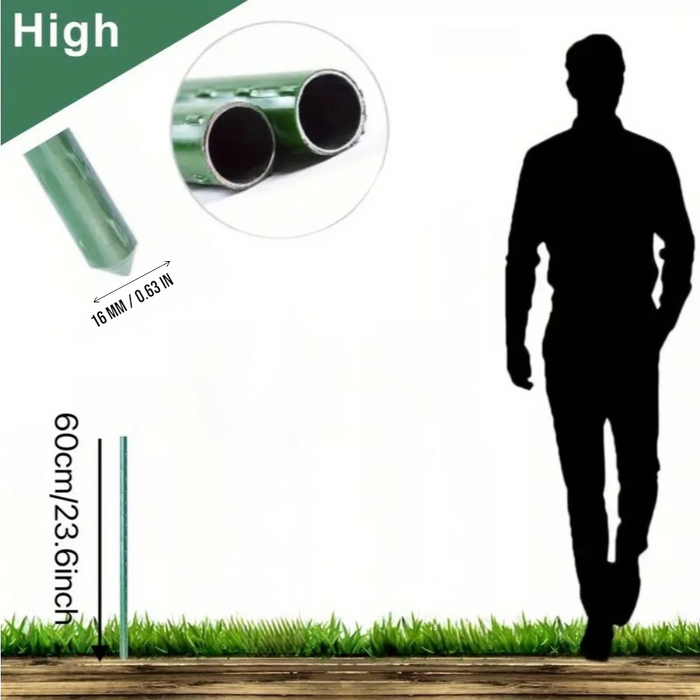 Plastic Coated Metal Garden Stakes- 10pcs