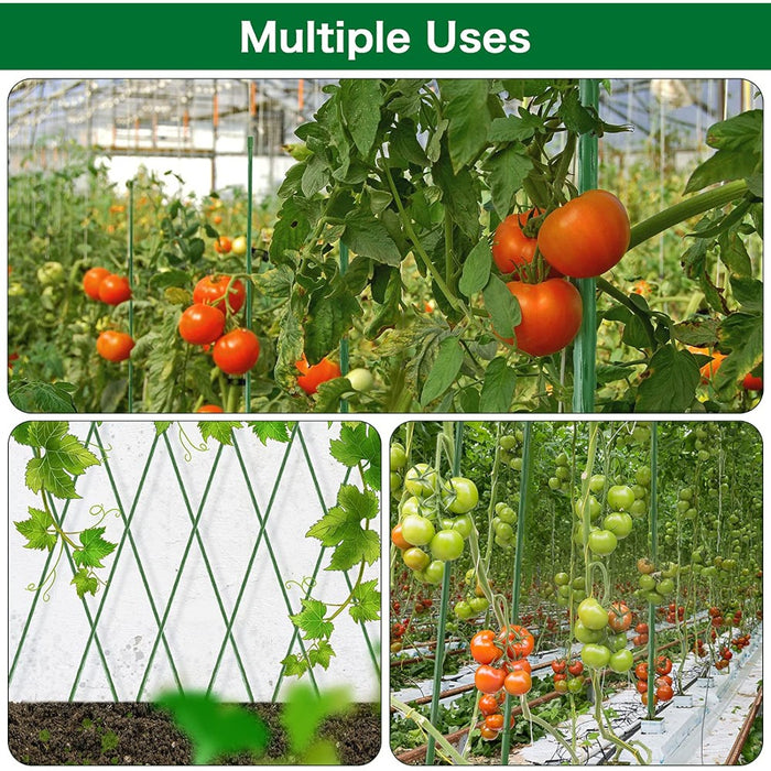 Plastic Coated Metal Garden Stakes- 10pcs