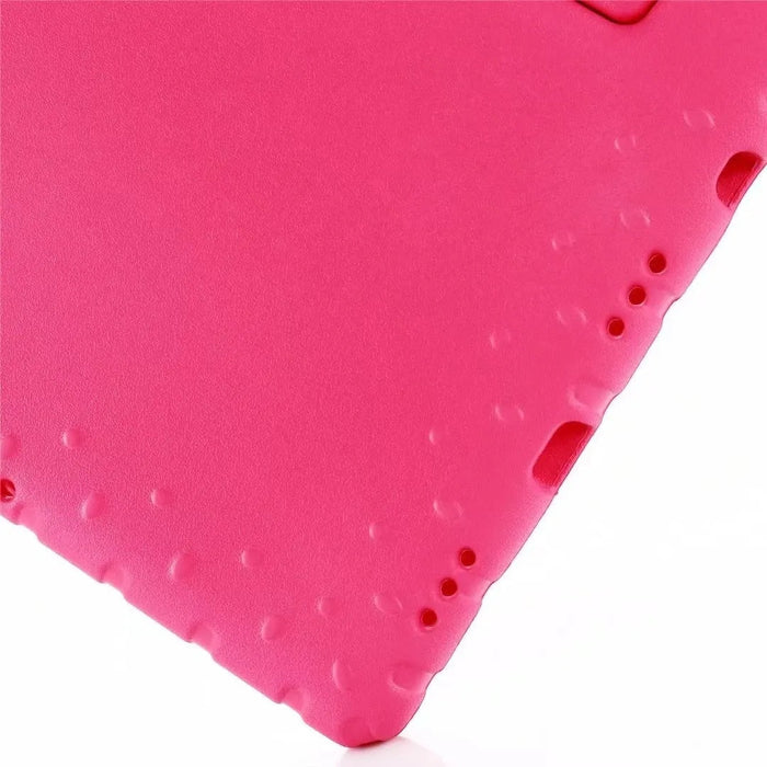 Close-up of a pink tablet case on a white background