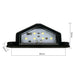 Car license plate light with dimensions on a white background