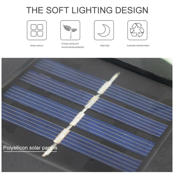 Hanging Wind Chimes Solar Powered LED Light Colour Changing Garden Outdoor Decor