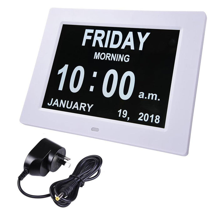 8" Dementia Calendar Clock Digital Alarm Clock