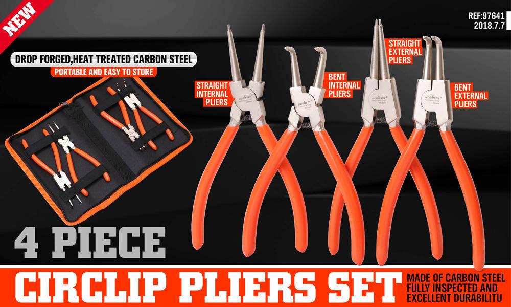 4pcs 7" Circlip Pliers Set