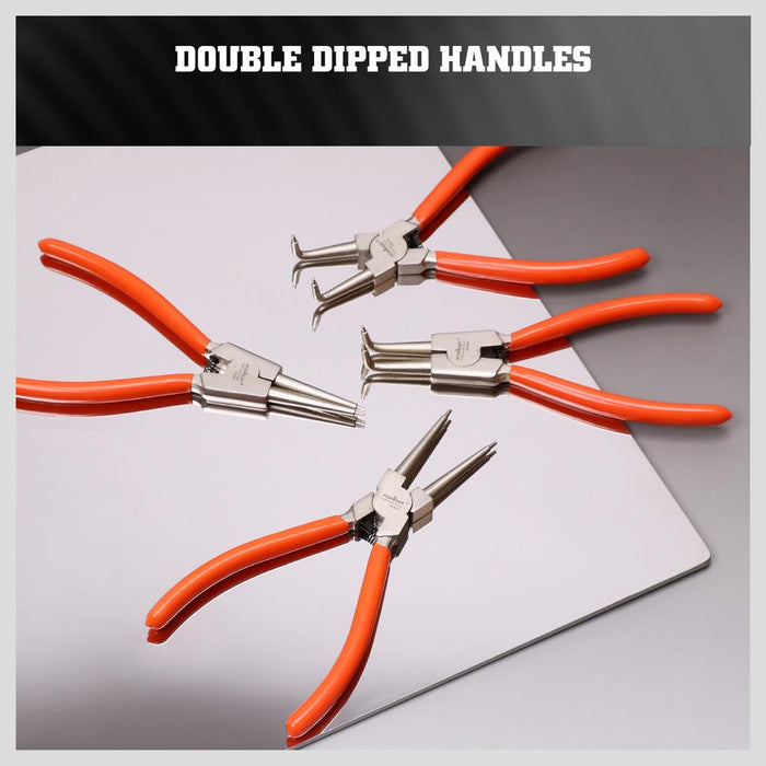 4pcs 7" Circlip Pliers Set