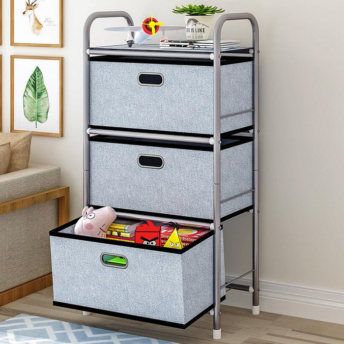 4 Tier Drawer Storage Rack Box Cabinet Organiser Shelf