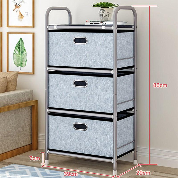 4 Tier Drawer Storage Rack Box Cabinet Organiser Shelf
