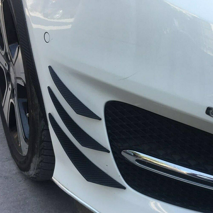 6Pcs Car Front Bumper Lip Splitter Fins Body Spoiler Canards Refit