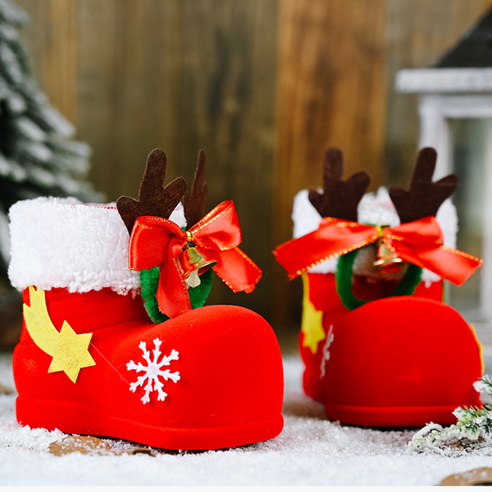 2pcs Christmas Decorations Children Gifts Candy Boots Gift Box