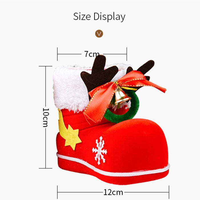 2pcs Christmas Decorations Children Gifts Candy Boots Gift Box