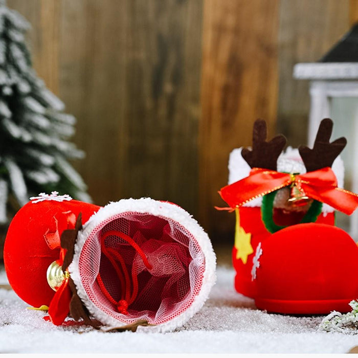 2pcs Christmas Decorations Children Gifts Candy Boots Gift Box