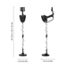 Two metal detectors with dimensions indicated on a white background