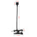 Black lamp with measurement details on a white background