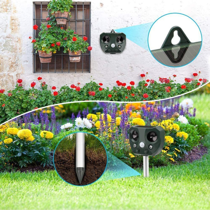 Solar Ultrasonic Bird Repeller Pest Animal Possum Deterrent