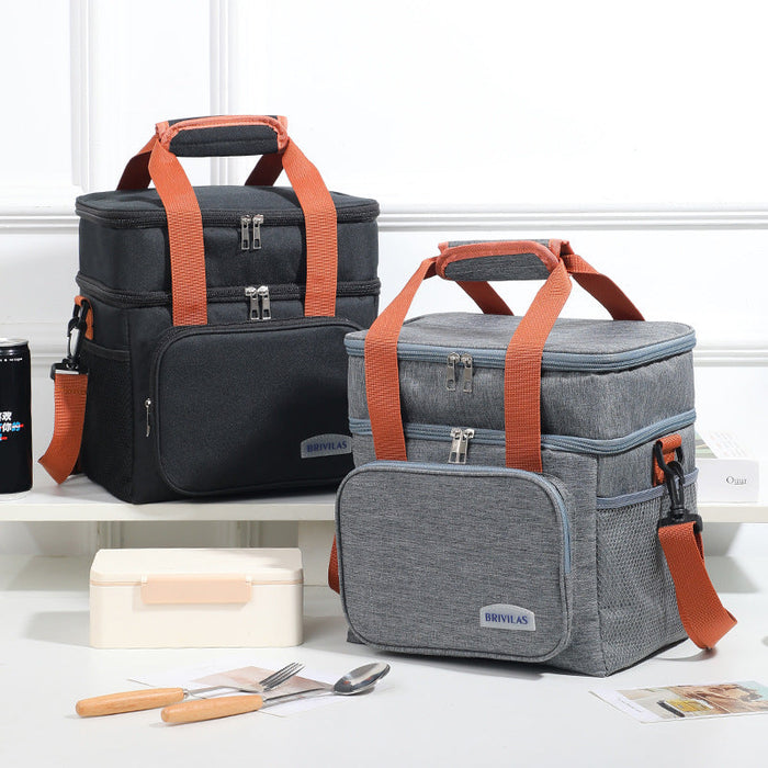 Insulated Lunch Cooler Bag - Grey