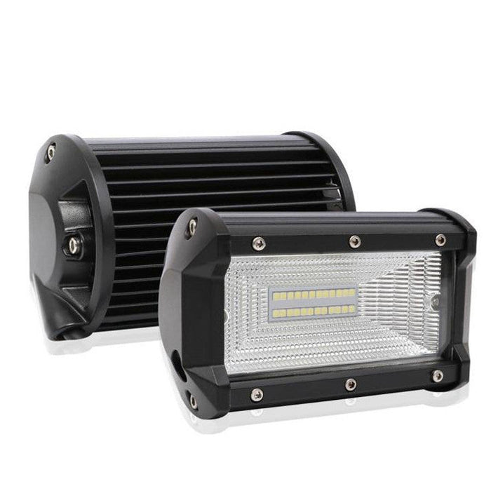 72W LED Work Light Bar Flood Lights 2 Pack for 4WD, Truck & SUV
