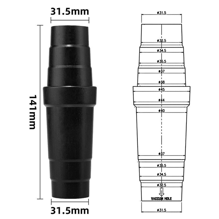 2Pcs Universal Vacuum Hose Adapter