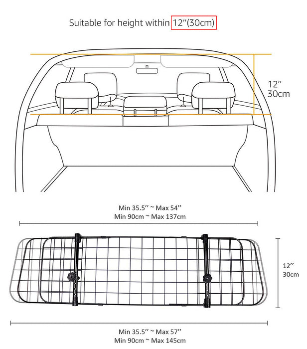 Dog Car Barrier 12 Inch