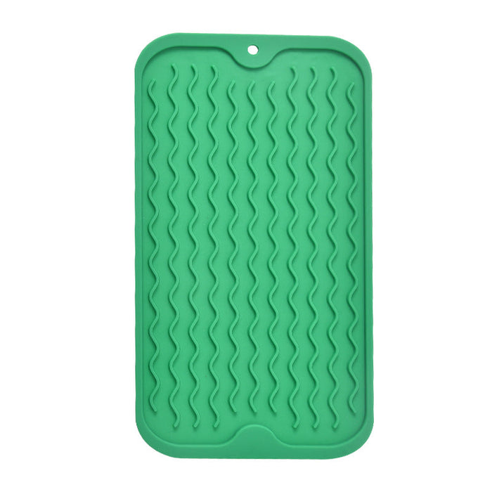 Silicone Dish Drying Mat Green