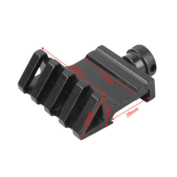 45 Degree Weaver/Picatinny Rail Scope Extended Riser Mount Laser Sight Flat