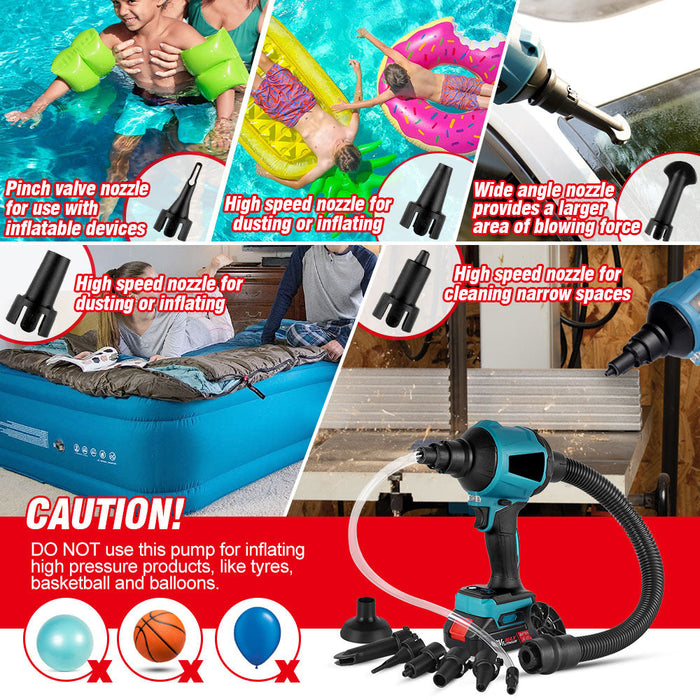 Cordless Air Duster Dust Blower Inflator Cleaner Fits Makita 18V Battery