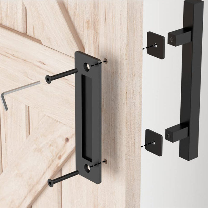 12'' Barn Door Handle Black