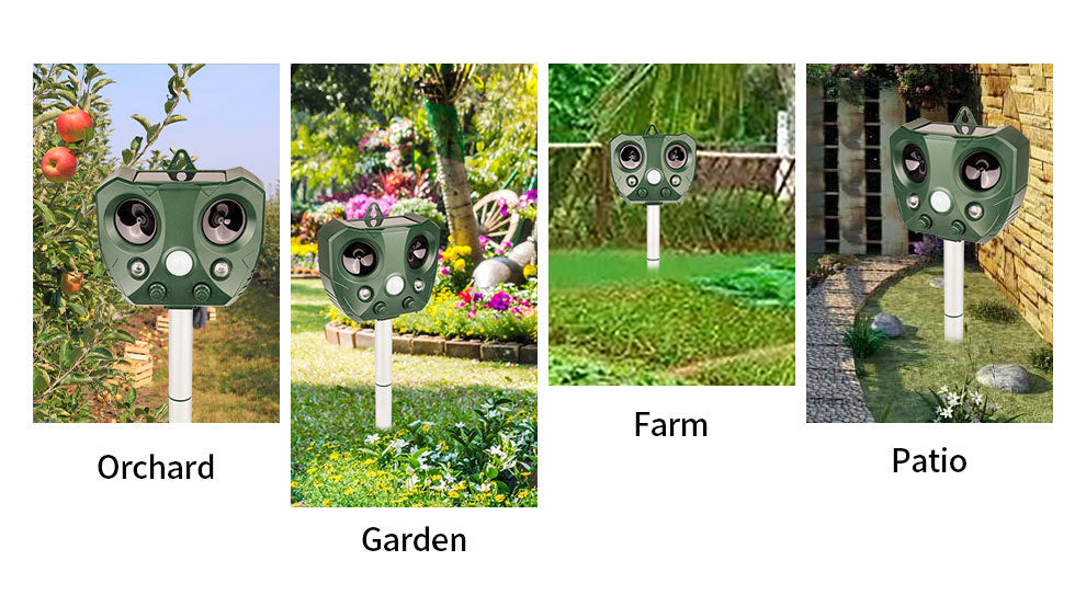 Solar Ultrasonic Bird Repeller Pest Animal Possum Deterrent