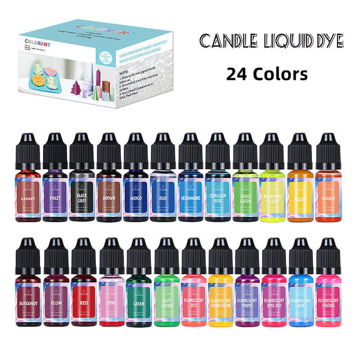 24 Colors Wax Melt Dye for Candle Making