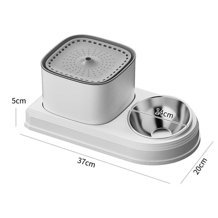 Pet Water Fountain and Food Bowl